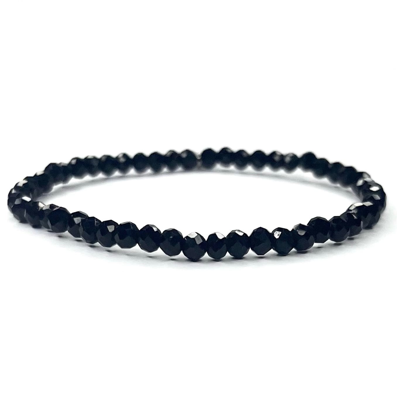 Bracelet femme perles à facettes conçu sur mesure avec des perles de 3 mm