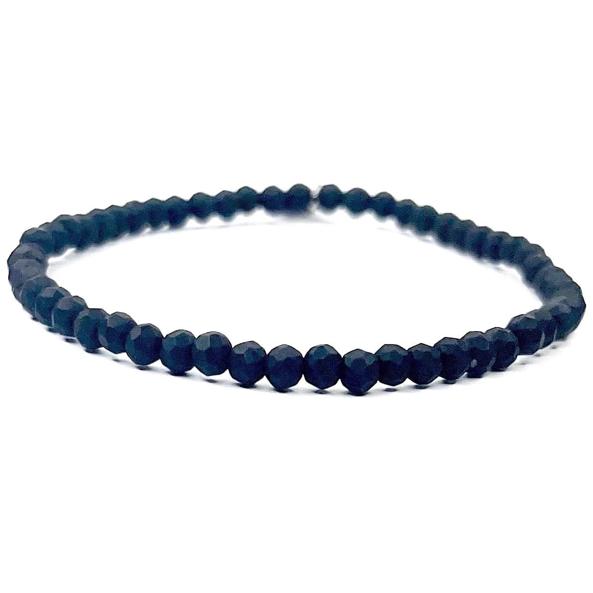 Bracelet femme perles à facettes conçu sur mesure avec des perles de 3 mm