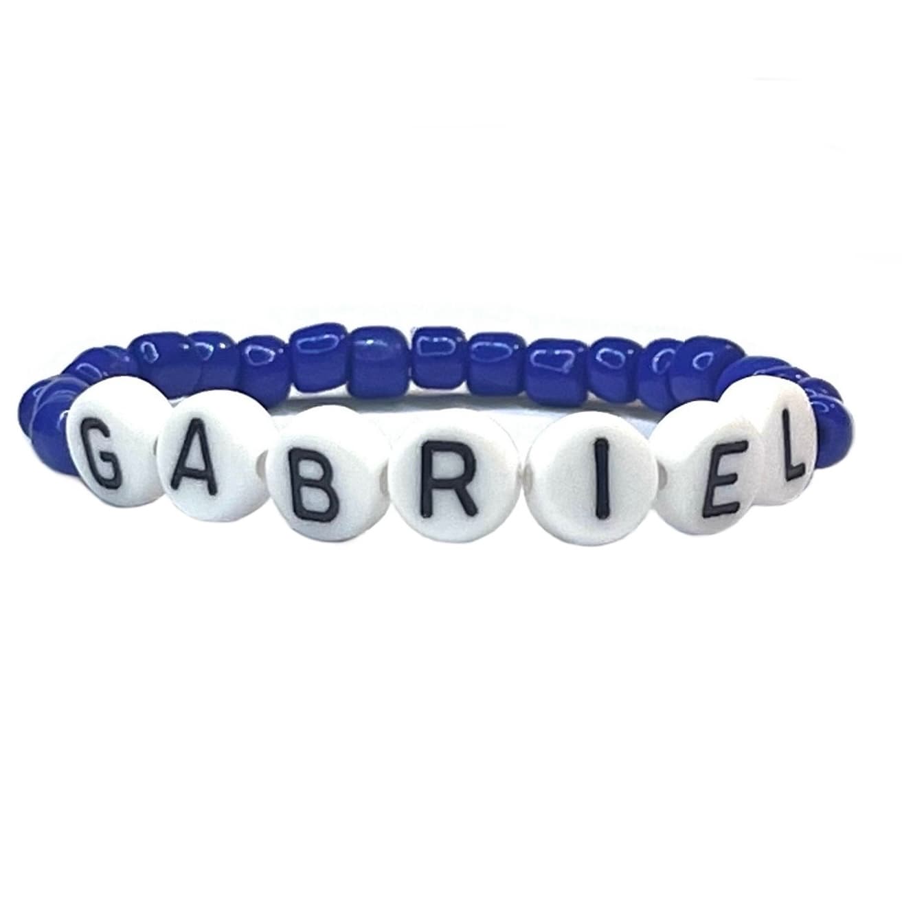 Bracelet garçon Robby en perles Tchèque électrique conçu sur mesure avec des perles de 4 mm