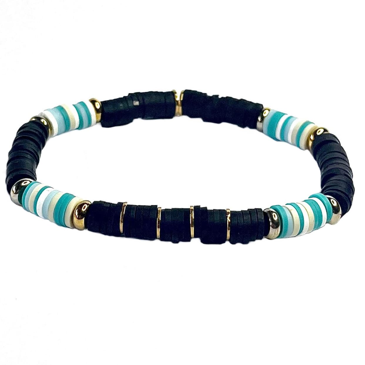 Bracelet homme en perles heishi conçu sur mesure avec des perles de 6 mm