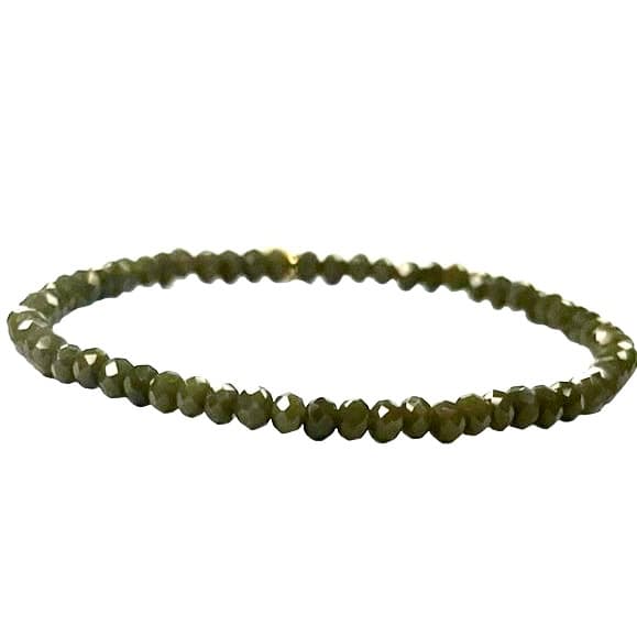 Bracelet femme perles à facettes conçu sur mesure avec des perles de 3 mm