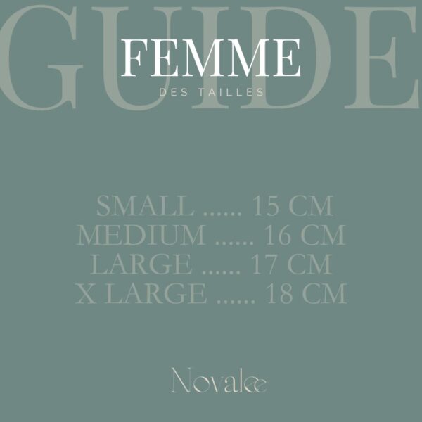 Guide des tailles pour bracelet de perles femme Novalee