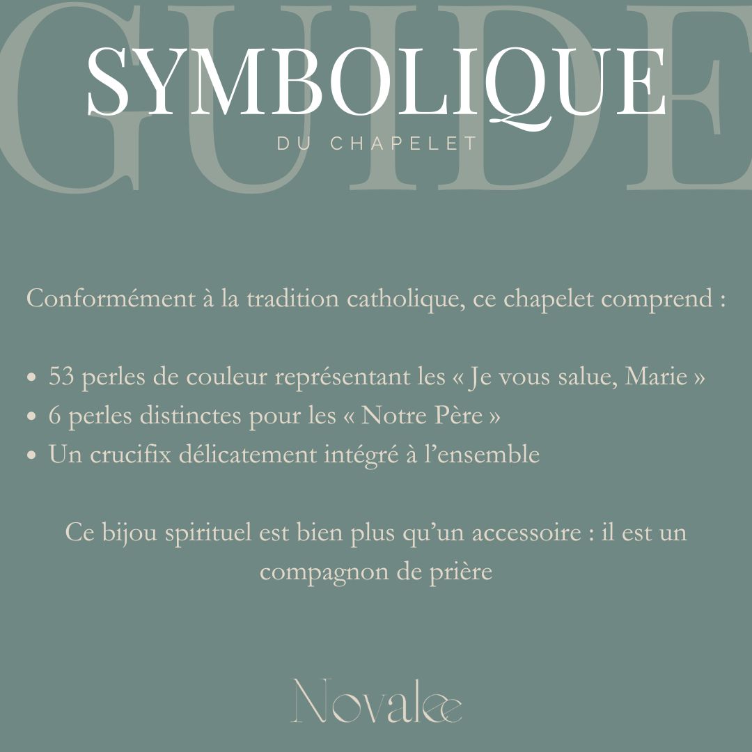 Symbolique et tradition du chapelet, réalisé en pierres naturelles de 4 mm et d’acier inoxydable Ce bijou spirituel est bien plus qu’un accessoire, il est un compagnon de prière